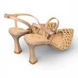 Slingback rafia taupe T70  Matteo Pitti 