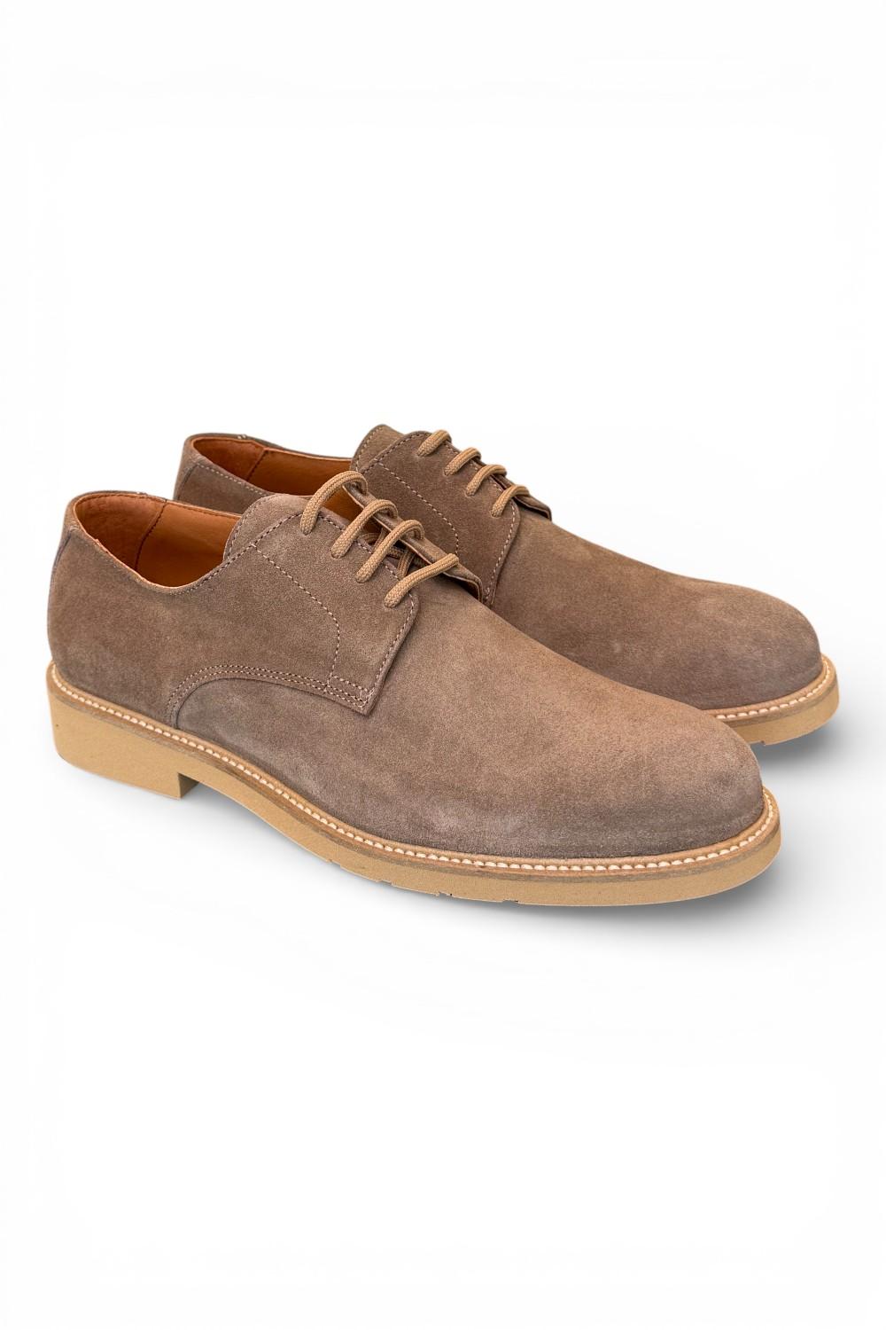Allacciato camoscio taupe micro Exton 