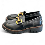 Mocassino accessorio pelle nera Anima 