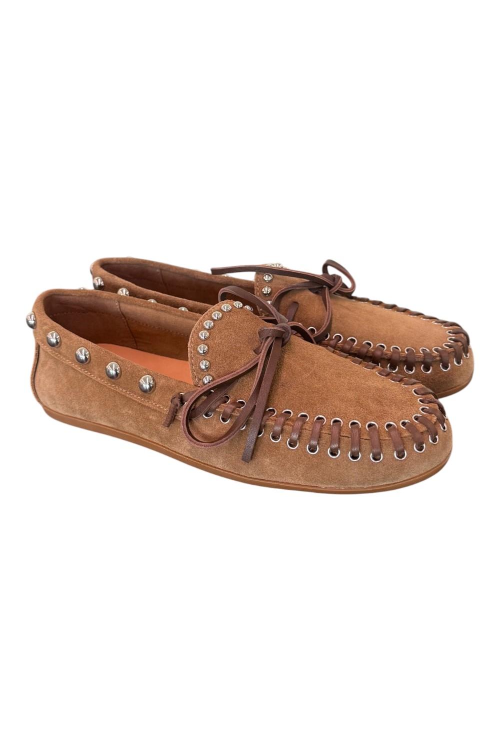 Mocassino fiocco suede sigaro Inuovo<BR/> 