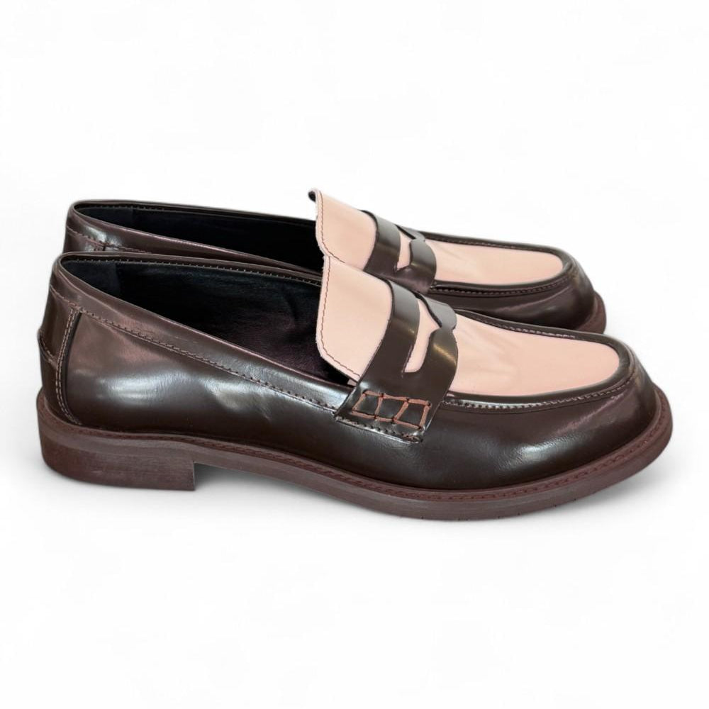 Mocassino abrasivato marrone crema Anima 