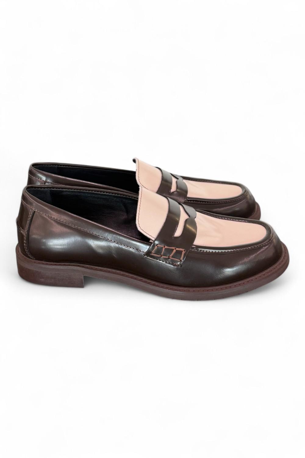 Mocassino abrasivato marrone crema Anima 