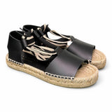 Sandalo con fascia pelle nera Palomitas<BR/> 