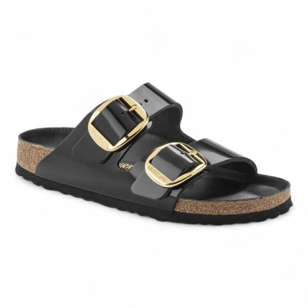 Ciabatta Arizona Big Buckle Shine Black Birkenstock 1021476 