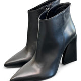 Stivaletto pelle nera tacco 90 Albano 