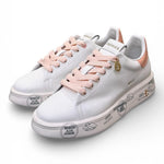 Sneaker donna Belle 8159 Premiata bianca rosa 