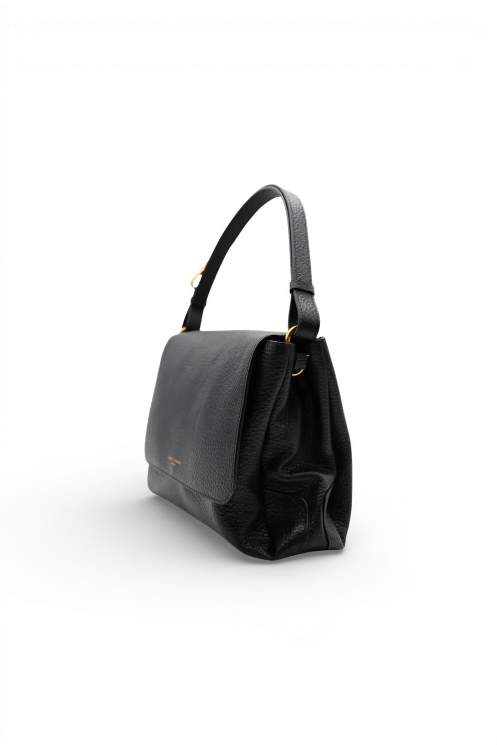 Postino Cecile pelle nera Gianni Chiarini<BR/> 