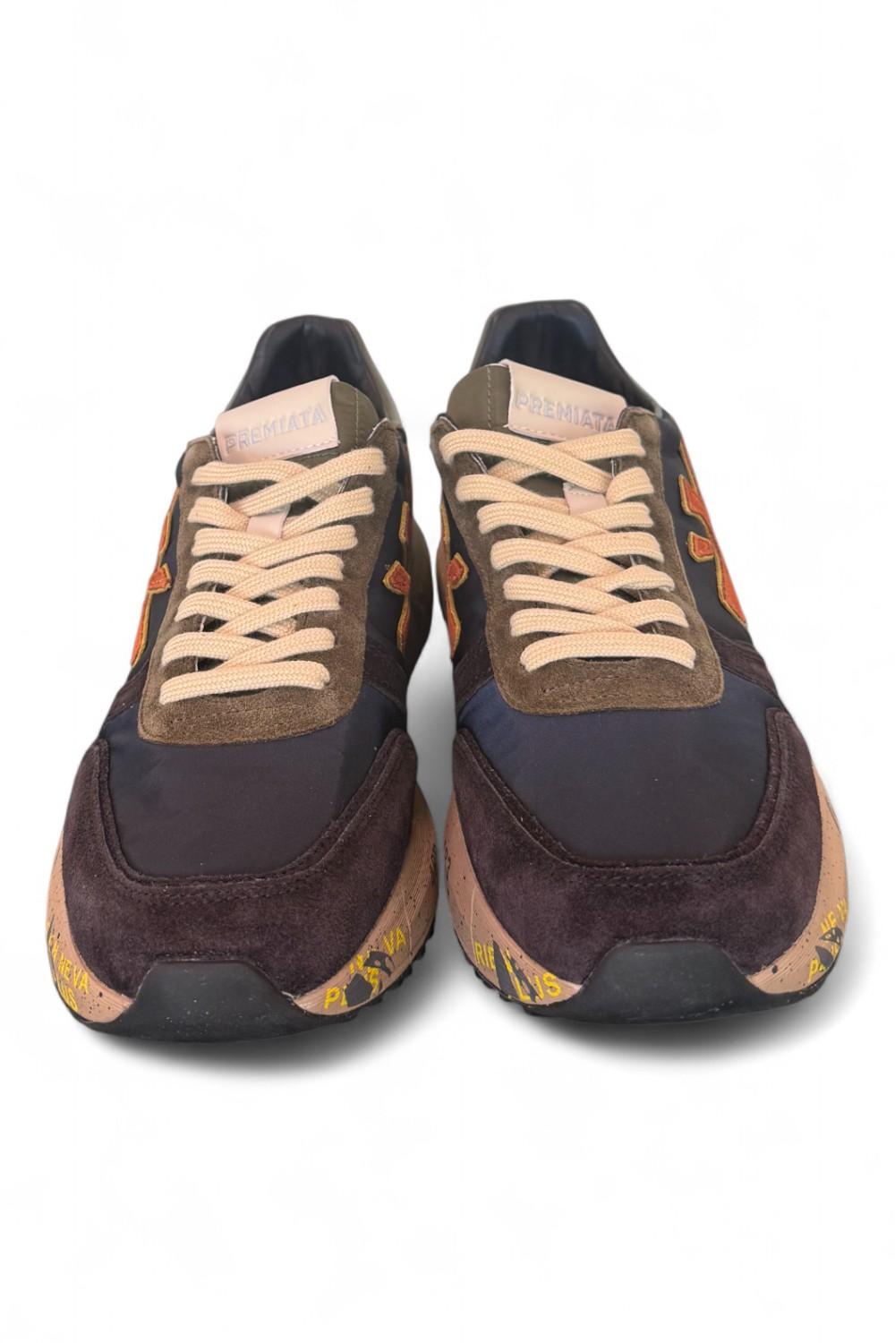 Sneaker uomo Premiata Mick 7721 blu arancio<BR/> 