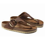 Ciabatta Gizeh Big Buckle cognac oiled leather Birkenstock 1018745 