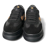 Sneaker donna pelle nera e leo Janet & Janet<BR/> 