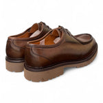 Scarpa allacciata ingegnere cucitura cioccolato Exton 
