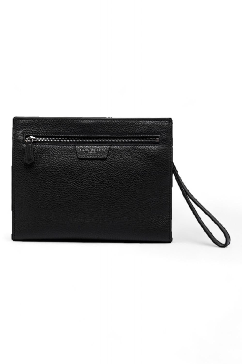 Pochette uomo donna pelle nera Gianni Chiarini 