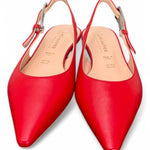 Slingback pelle rosso flat Les Autres<BR/> 