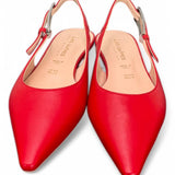 Slingback pelle rosso flat Les Autres<BR/> 