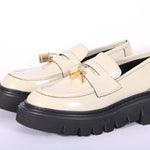 Mocassino lucchetto naplak panna XL Stokton<BR/> 