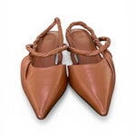 Slingback pelle marrone treccia  JVAM<BR/> 