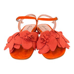 Sandalo fiore suede corallo Glam<BR/> 