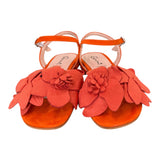 Sandalo fiore suede corallo Glam<BR/> 
