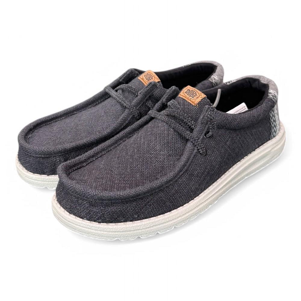 Sneaker uomo wally Juta grey black Hey Dude<BR/> 