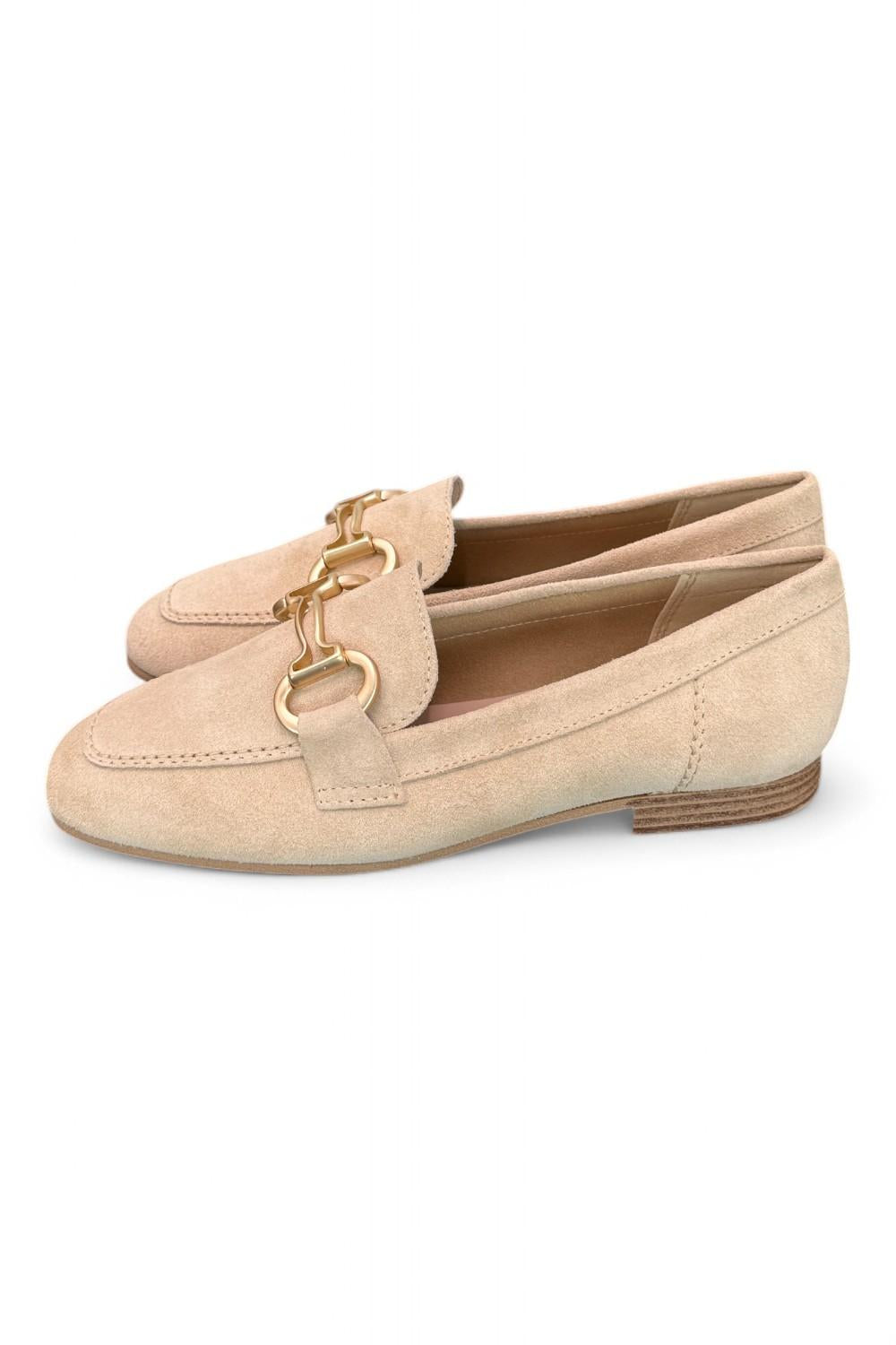 Mocassino accessorio suede beige Francesco B.<BR/> 