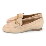 Mocassino accessorio suede beige Francesco B.<BR/> 