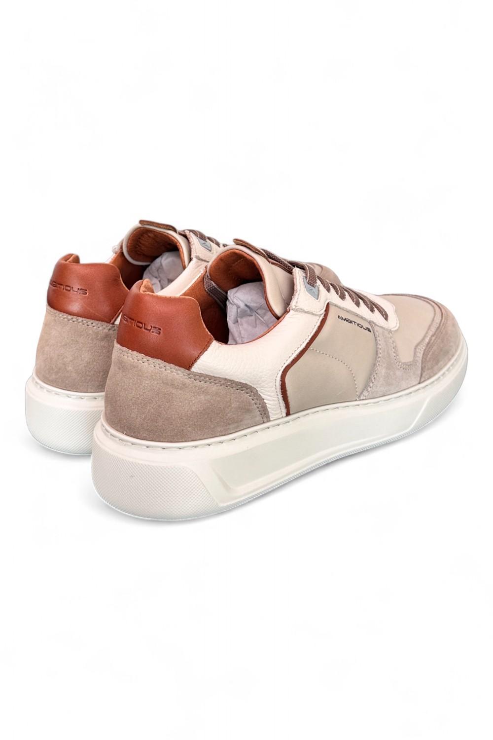 Sneaker uomo basket latte Ambitious 
