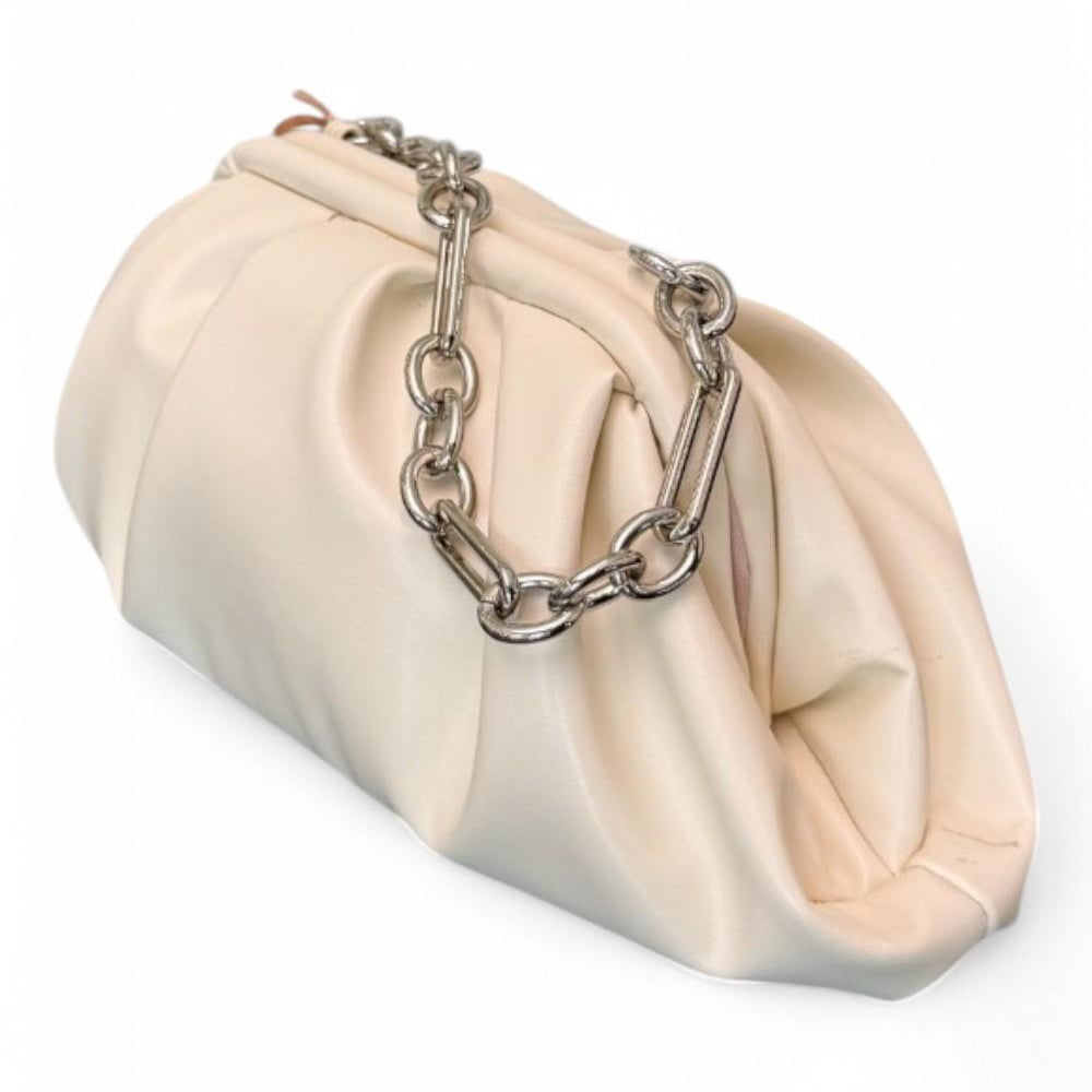 Pochette grande pouf Scarlet latte 