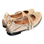 Ballerina cintini  pelle platino Dei Colli<BR/> 
