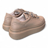 Sneaker donna Gioplus platform tortora 