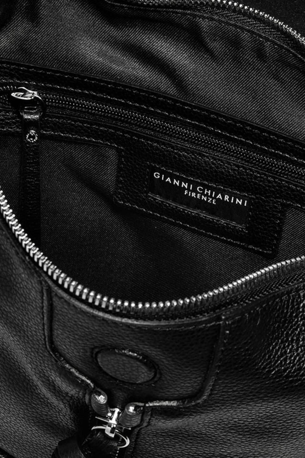 Zaino Giada pelle nera Gianni Chiarini<BR/> 
