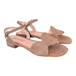 Sandalo cerchi suede terra Glam<BR/> 