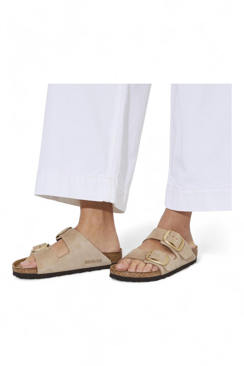 Ciabatta Arizona Big Buckle nabuk Sandcastle Birkenstock 1024064 