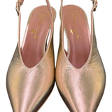 Slingback pelle platino Ranye T70<BR/> 