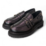 Mocassino donna pelle nera Janet 
