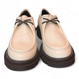 Scarpa allacciata ingegnere naplak latte Les Tulipes 