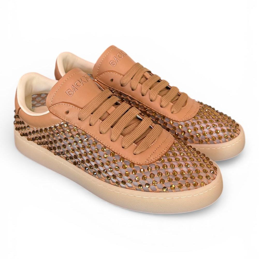 Sneaker smart strass brown Back70 