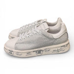 Sneaker donna Belle 8158 Premiata bianca strass argento 