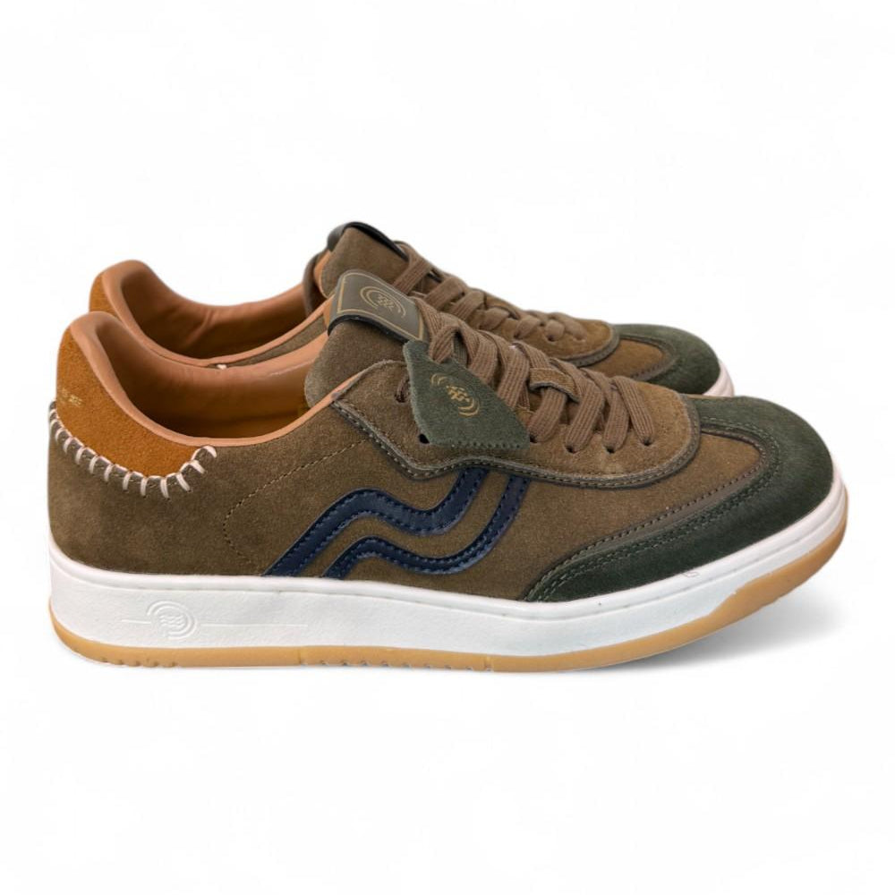 Sneaker uomo Hi suede verde Primabase <BR/> 