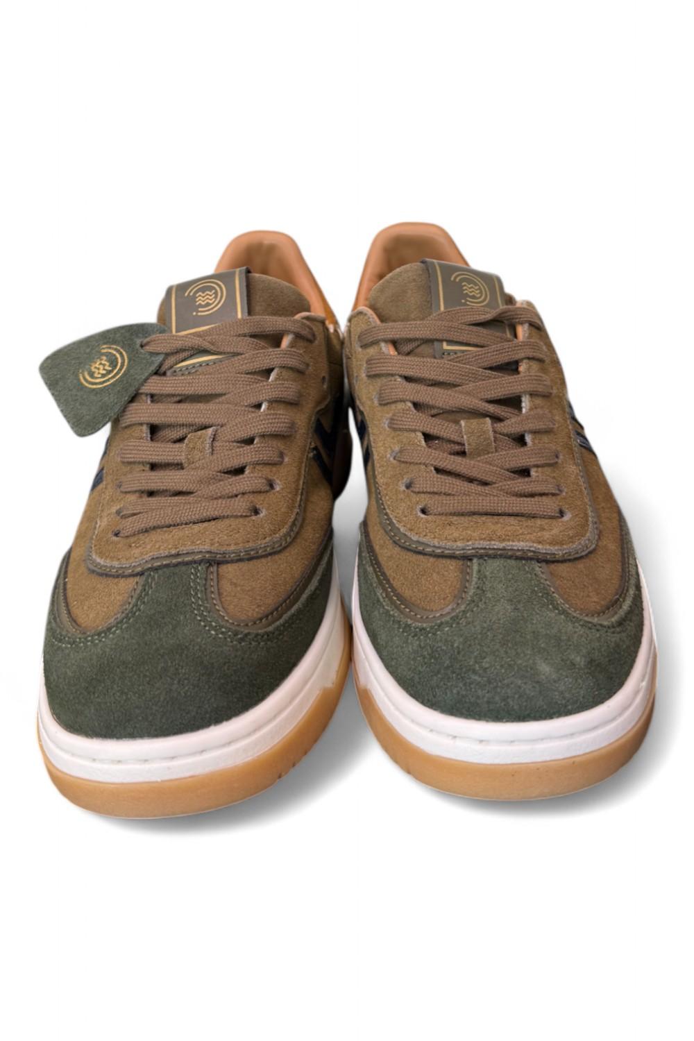 Sneaker uomo Hi suede verde Primabase <BR/> 