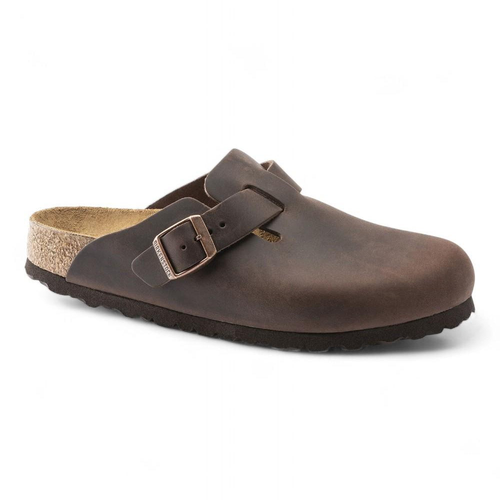 Sabot Boston Birkenstock Habana 860133 testa di moro uomo 
