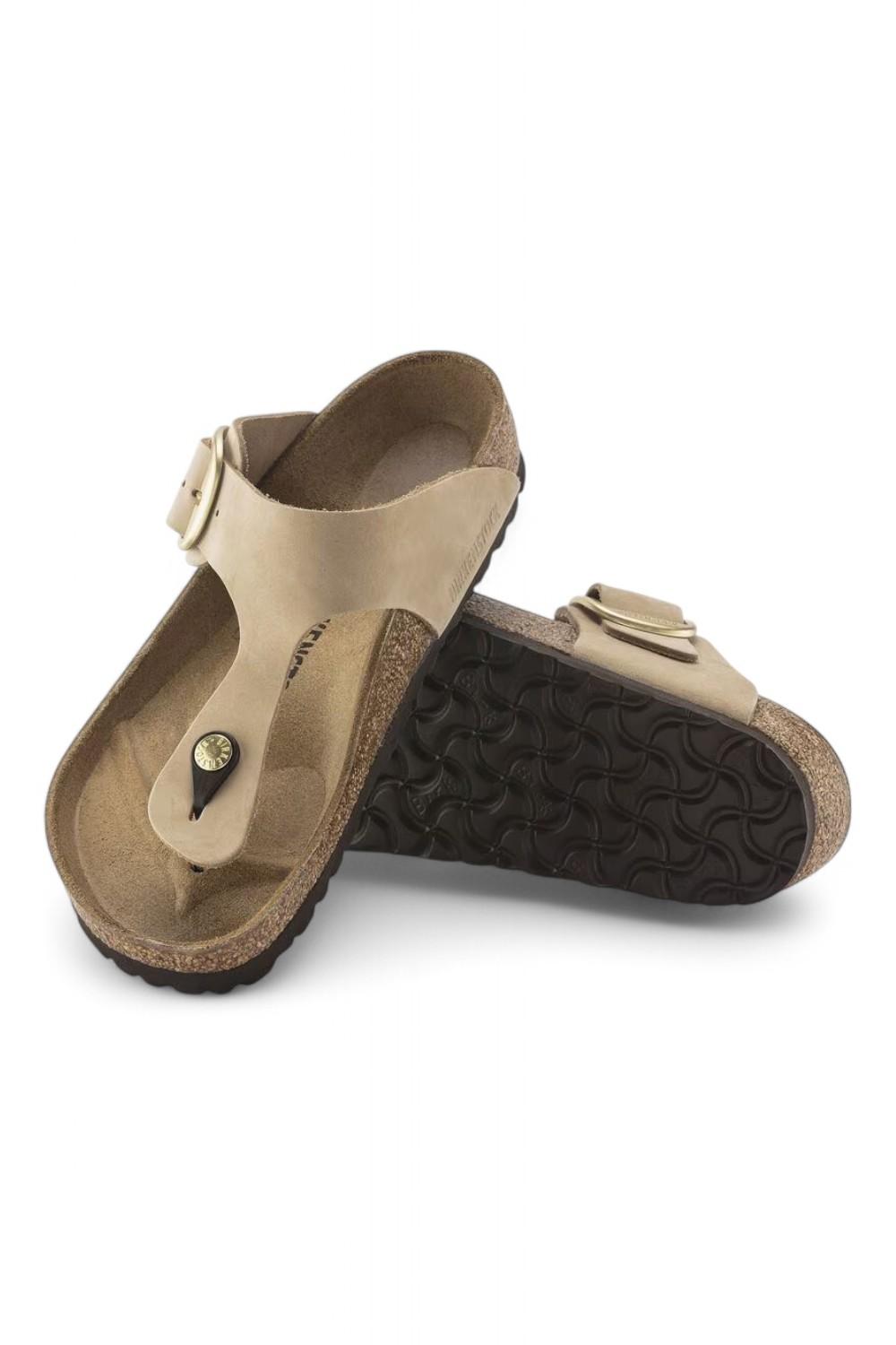 Ciabatta Gizeh Big Buckle nabuk sandcastle Birkenstock 1023966 
