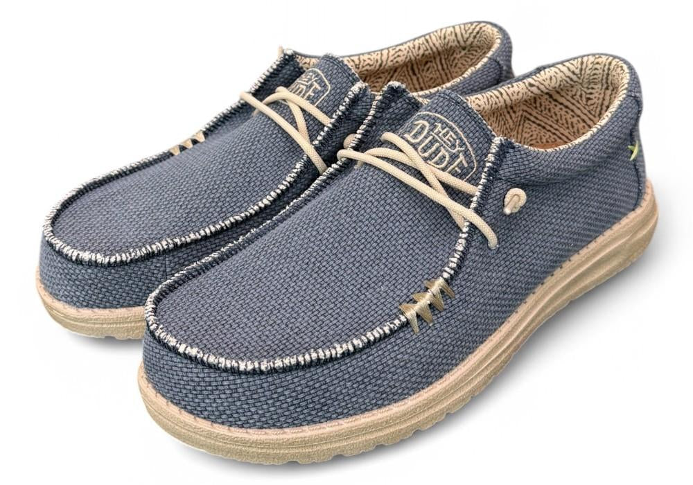 Sneaker uomo wally braided blu night Hey Dude 