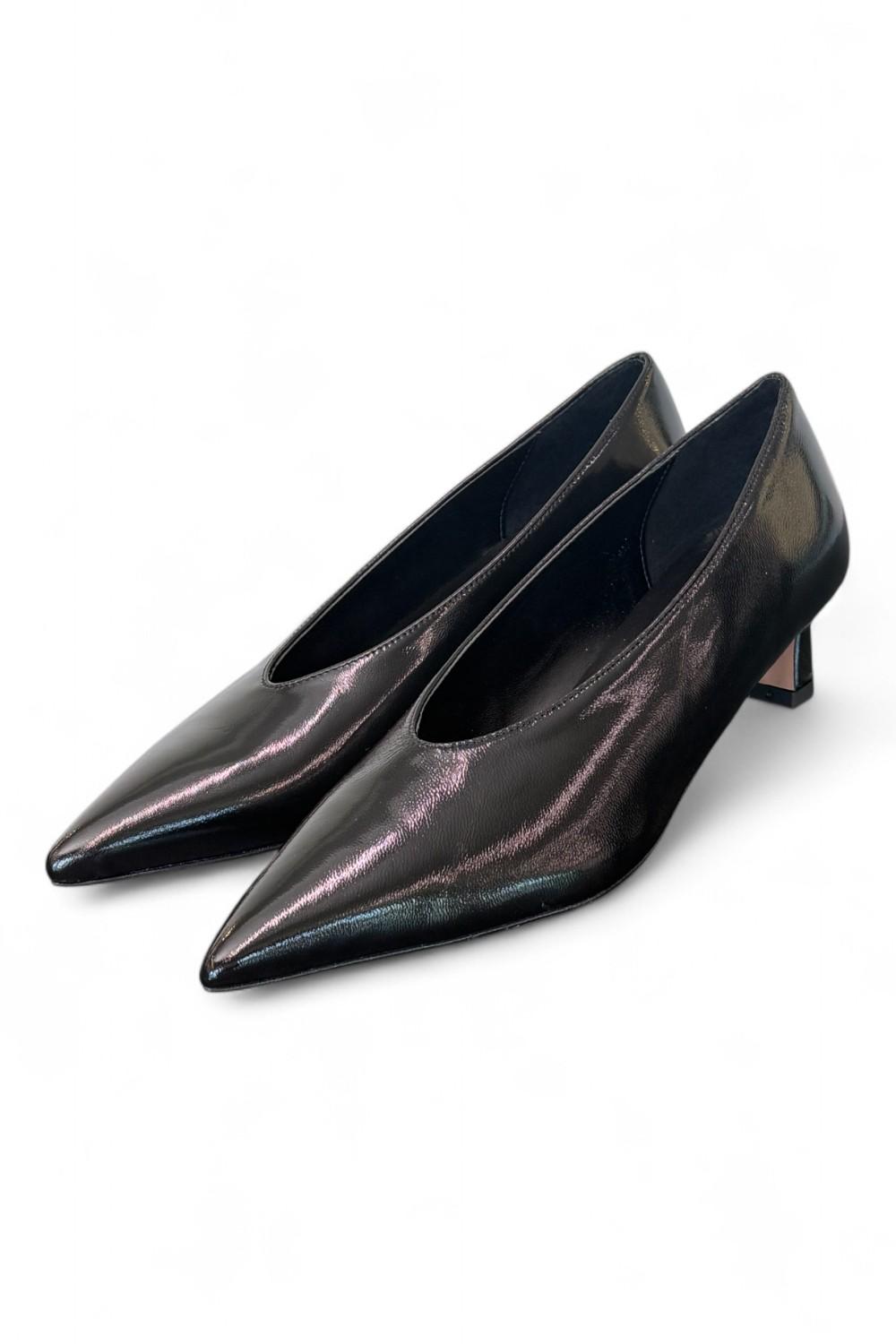 Decolté in naplak nero Bianca Di<BR/> 