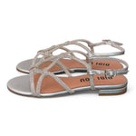 Sandalo incroci strass argento Bibi Lou<BR/> 