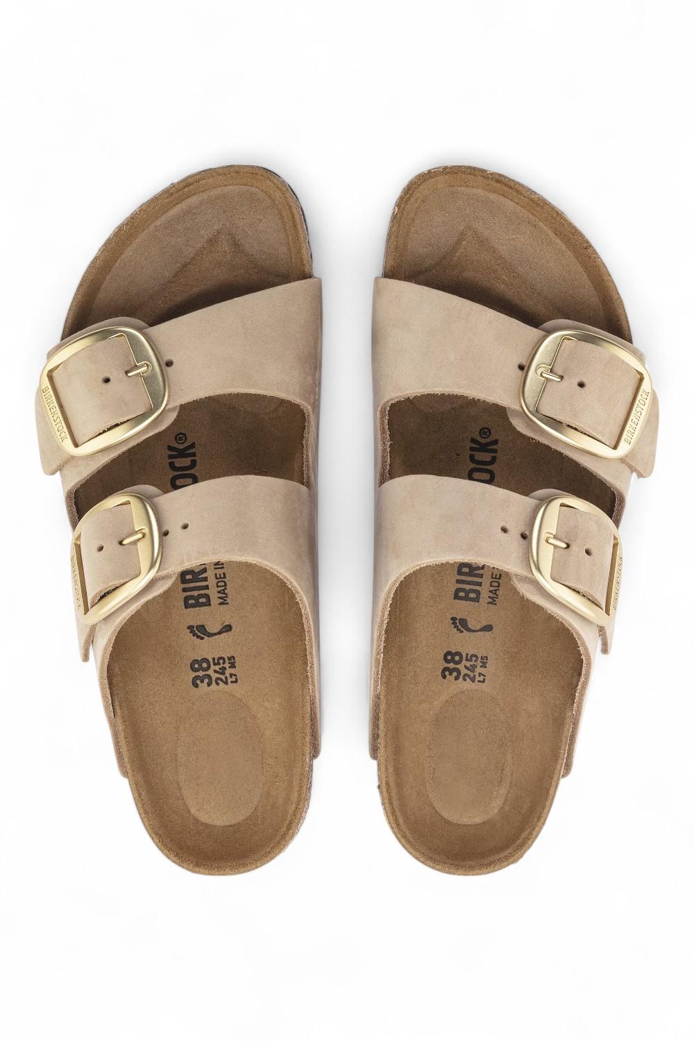 Ciabatta Arizona Big Buckle nabuk Sandcastle Birkenstock 1024064 
