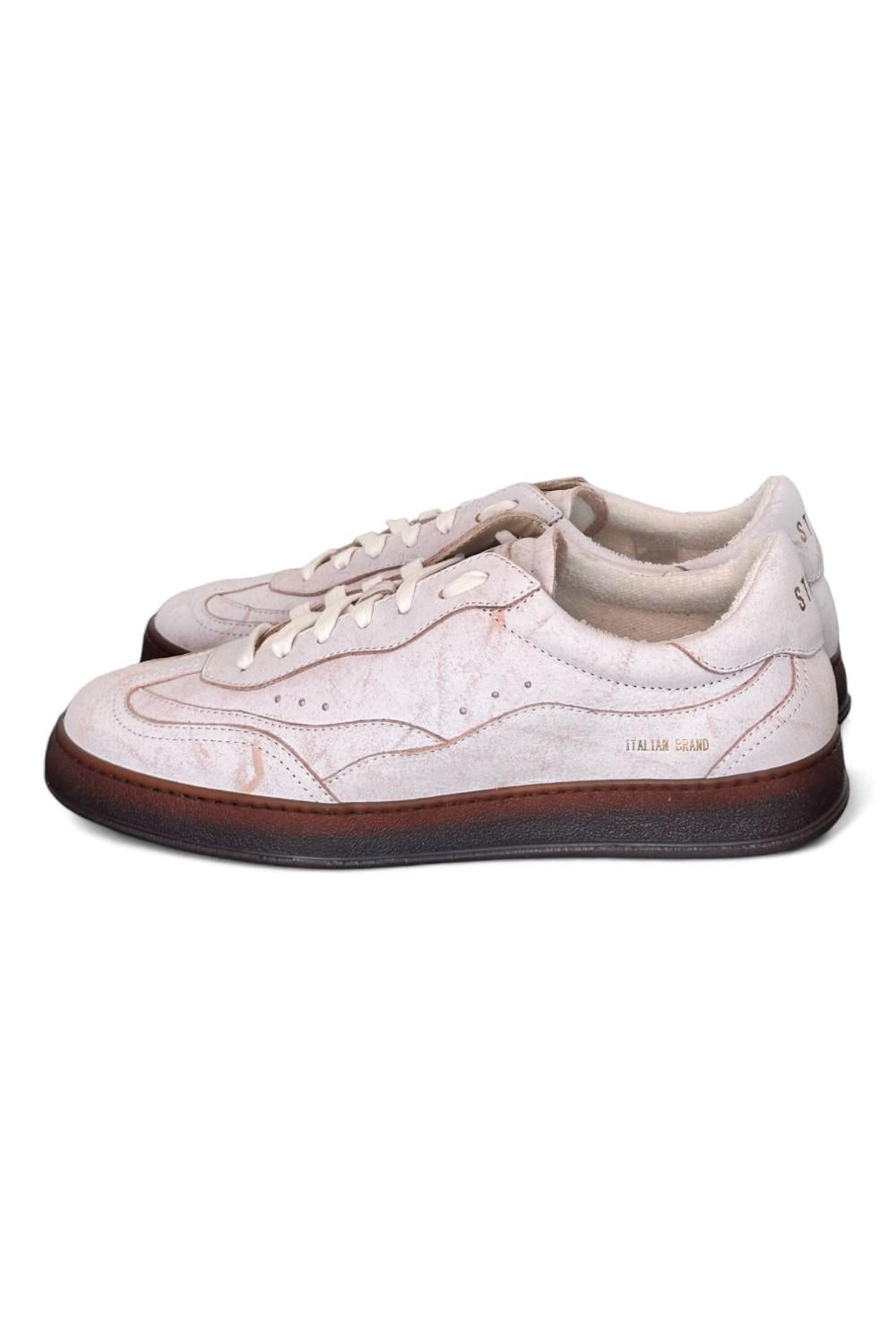 Sneaker uomo Stokton venus bianco latte vintage 