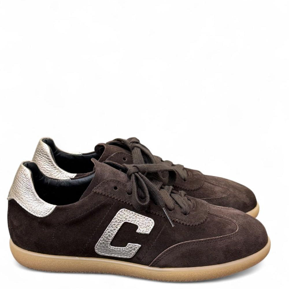 Sneaker suede testa di moro Crown 