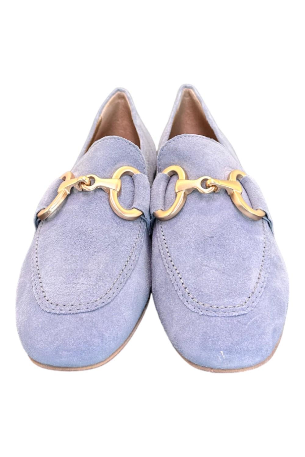 Mocassino suede cielo accessorio Francesco B. 