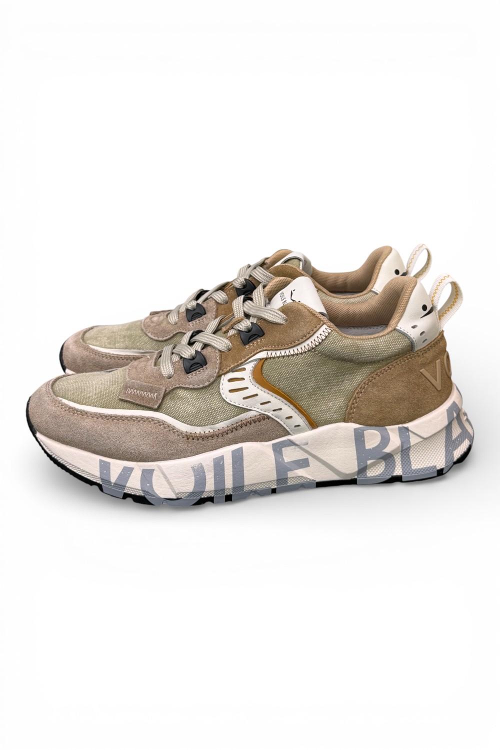 Sneaker uomo Club 01 Voile Blanche canvas salvia beige 1D52<BR/> 