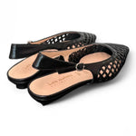 Slingback intreccio nero flat Les Autres<BR/> 